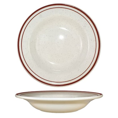 Iti Soup Bowl, 12 oz., Ceramic Brown Speckle PK24 GR-3