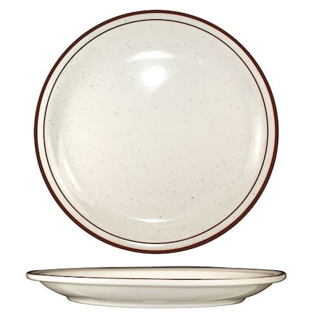 Iti Plate, 6-1/2", Ceramic Brown Speckle PK36 GR-6