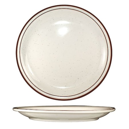 Iti Plate, 9", Ceramic Brown Speckle PK24 GR-8