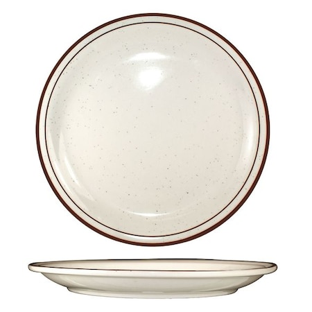 Iti Plate, 9-1/2", Ceramic Brown Speckle PK24 GR-9