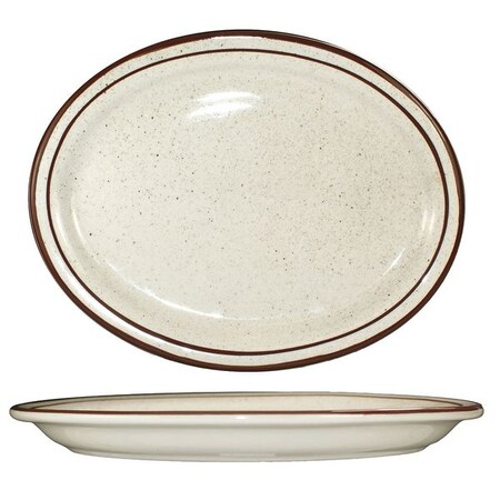 Iti Platter, 13-1/4x10-3/8, Brown Speckle, PK12 GR-14