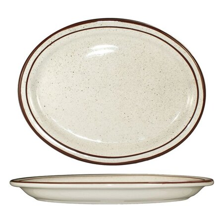 Iti Platter, 15-1/2x11-3/4, Brown Speckle, PK6 GR-51
