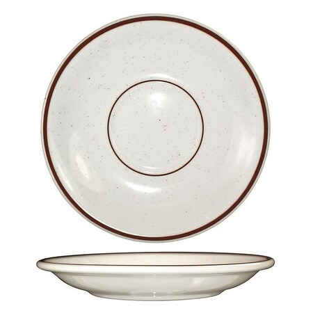 Iti Saucer, 5-1/2", Ceramic Brown Speckle PK36 GR-2
