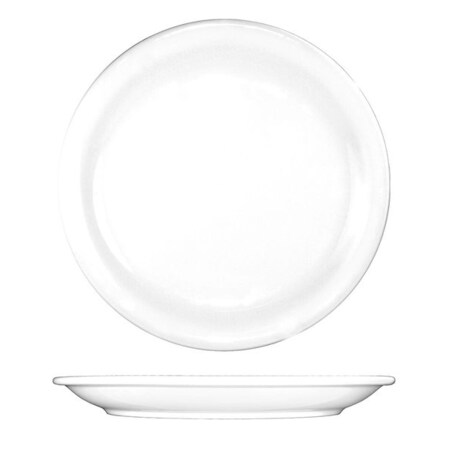 Iti Plate, 9", Ceramic European White PK24 BR-8