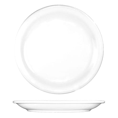 Iti Plate, 9-1/2", Ceramic European White PK24 BR-9