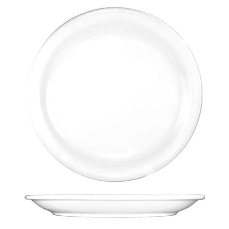 Iti Plate, 10-3/8", Ceramic European White PK24 BR-16