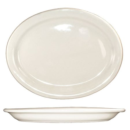 Iti Platter, 11-1/2x9-1/4, American Wht, PK12 VA-13
