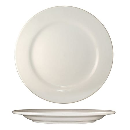 Iti Plate, 10-1/4", Ceramic American White PK12 RO-16