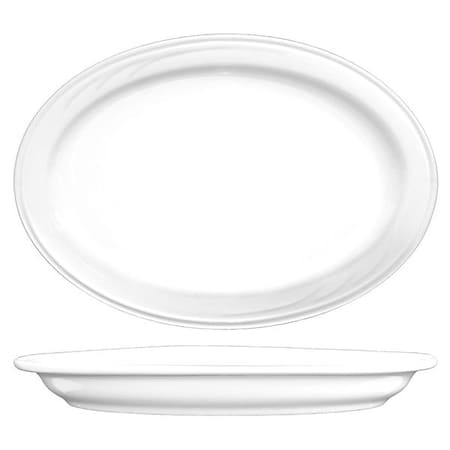Iti Platter, 10-5/8x7-3/8, Bright White, PK24 AM-12