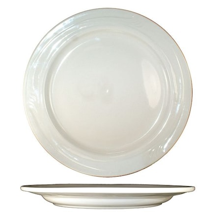 Iti Plate, 10-1/2", Ceramic American White PK12 NP-16