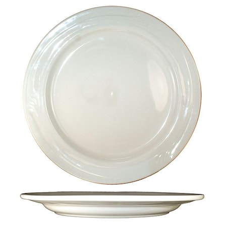 Iti Plate, 12", Ceramic American White PK12 NP-21