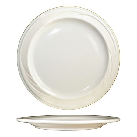Iti Plate, 11-3/4", Ceramic American White PK12 Y-21