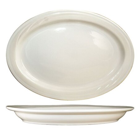 Iti Platter, 13x9-3/8, American White, PK12 Y-14