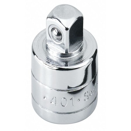 Sk Professional Tools Socket Adapter, 1/2" Female Sq, 3/8" Squar, Skt Adptr, Steel, Chrome, 1/2 in, 3/8 in 401