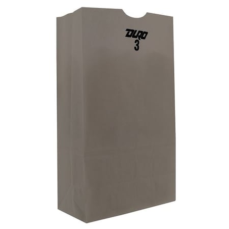 Zoro Select Grocery Bag Flat Bottom 3 lb White, Pk500 51003