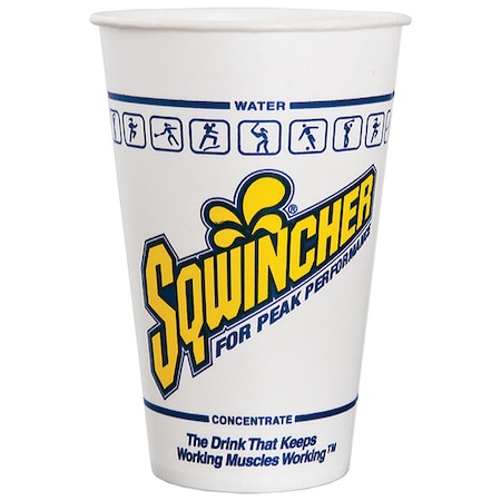 SQWINCHER Disposable Cold Cup 12 oz. White, Paper, Pk100 158200101