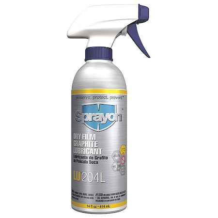 Sprayon Dry Film Lubricant, 14 oz., Spray Bottle, clear SC0204LQ0