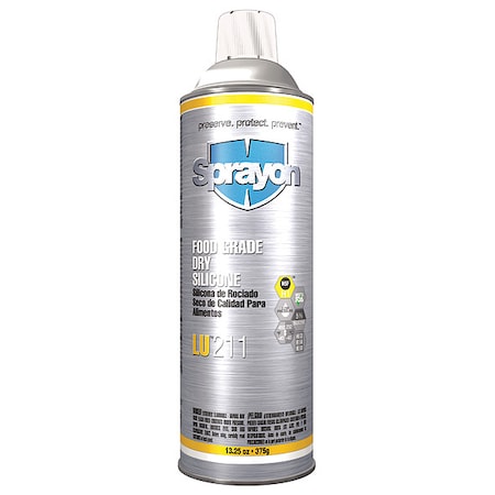 Sprayon Dry Lubricant, General Purpose, H1 Food Grade, 13.25 oz, Aerosol Can S00211000