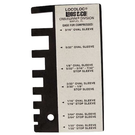 Loos Locoloc Oval and Stop Sleeve Gauge, 1/32-3/16 GA-1P