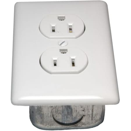 Porta-King Duplex Straight Blade Receptacle, 15 A, 115V AC, White STD115VK-WCM