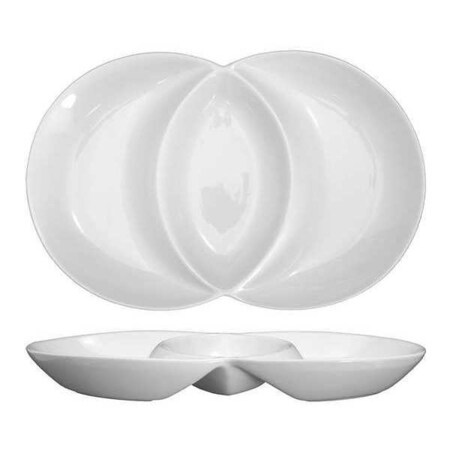 Iti Unity Double Well Plate, 7 Oz, White, PK24 FA2-12