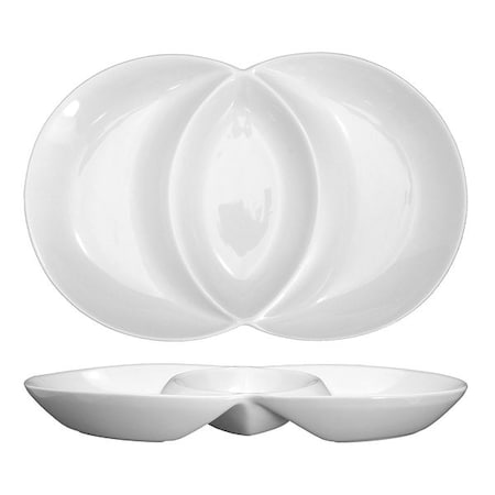 Iti Unity Double Well Plate, 9-1/2Oz, Wht, PK12 FA2-14