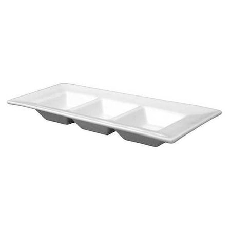 Iti Sauce Plate, 3-Compartment, 1 Oz, Wht, PK24 FA-33