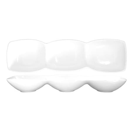Iti 3-Compartment Bowl, 4 oz., Ceramic White PK24 FA3-145