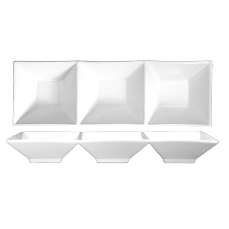 Iti 3-Compartment Bowl, 5 oz., Ceramic White PK24 FA3-12