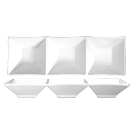 Iti 3-Compartment Bowl, 10 oz., Ceramic White PK12 FA3-15