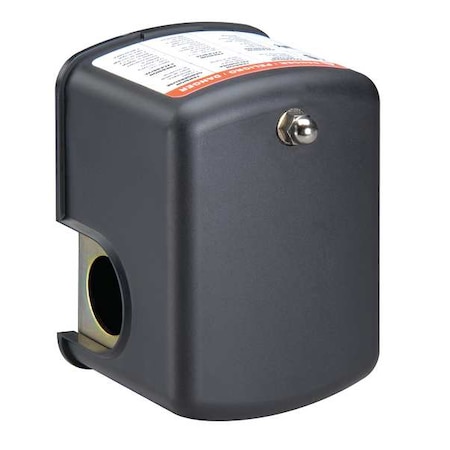 DAYTON Pressure Switch, (1) Port, 1/4 in FNPT, DPST, 10 to 100 psi, Standard Action 12T082