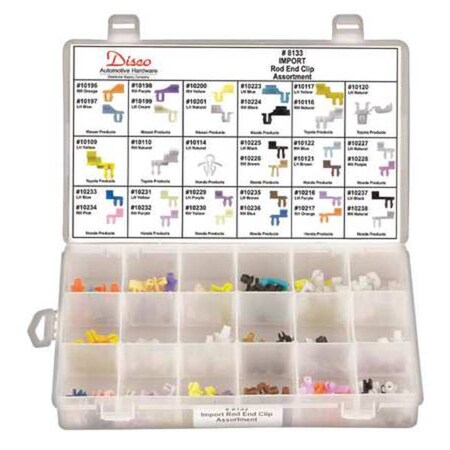 Zoro Select Import Door Lock Rod End Clip, 128 Pc 8133