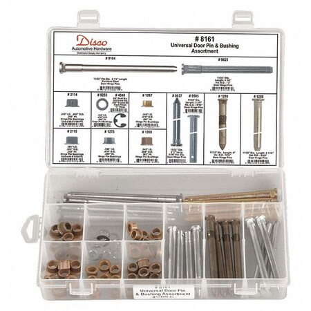 Zoro Select Door Pin & Bushing Assortment, 86 Pc 8161