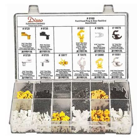 Zoro Select Ford Hood Prop & Rod End Asst, 100 Pc 8168