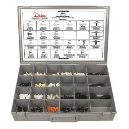 Zoro Select Universal Door Panel & Hood Clip Asst 8615
