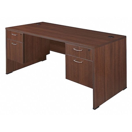Regency Office Desk, 30 in D X 29 in H, Java, Commercial Grade Laminate ...