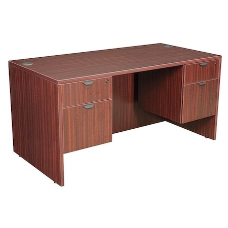 Regency Pedestal Desk, 30" X 60" X 29", Mahogany, Laminate LDP6030MH