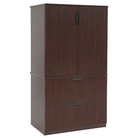 Regency Regency Legacy Lateral File with Stackable Storage Cabinet- Mahogany LPLFSC3665MH