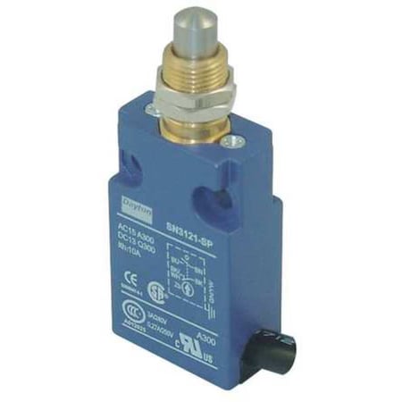 Dayton Limit Switch, Plunger, SPDT, 10A at 300V AC, Actuator Location: Top 12T956