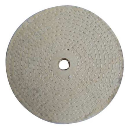 Zoro Select Buffing Wheel, Spiral Sewn, 6 In Dia. 12U107