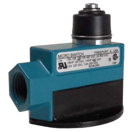 Honeywell Limit Switch, Plunger, 1NC/1NO, 15A at 600V AC, Actuator Location: Top BZV6-2RN