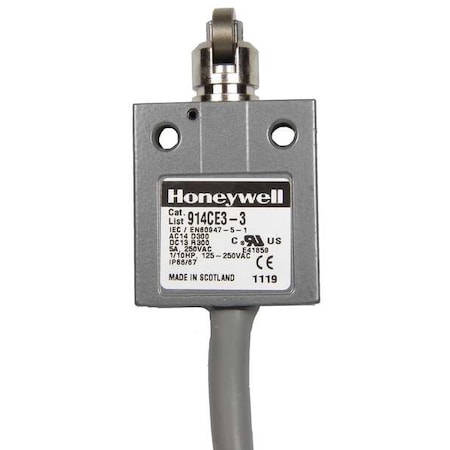 Honeywell Miniature Limit Switch - 914CE, Cross Roller Plunger, SPDT, IP68 Rated 914CE3-3