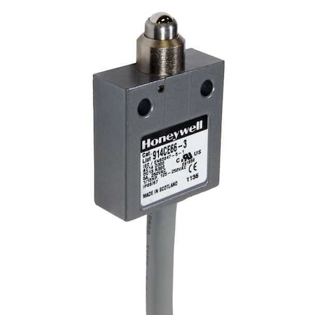 HONEYWELL Limit Switch, Ball Bearing, Plunger, 1NC/1NO, 5A @ 240V AC 914CE66-3