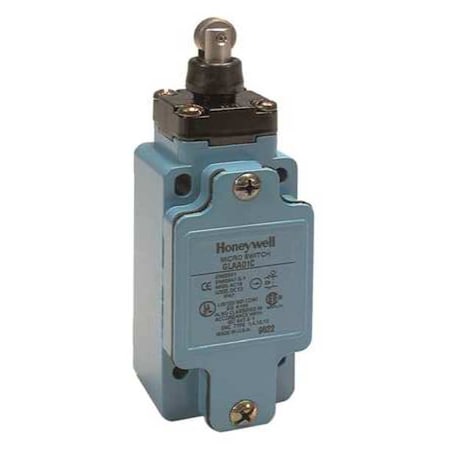 Honeywell Limit Switch, Plunger, Roller, 1NC/1NO, 10A at 600V AC, Actuator Location: Top GLAA01C