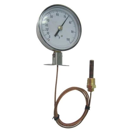 Zoro Select Analog Panel Mt Thermometer, 30 to 240F 12U607