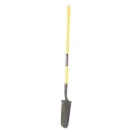 WESTWARD 46-3/4 in Handle L Drain Spade, 5-3/4 in W x 14 in L Blade, 14 ga, Straight 12V173