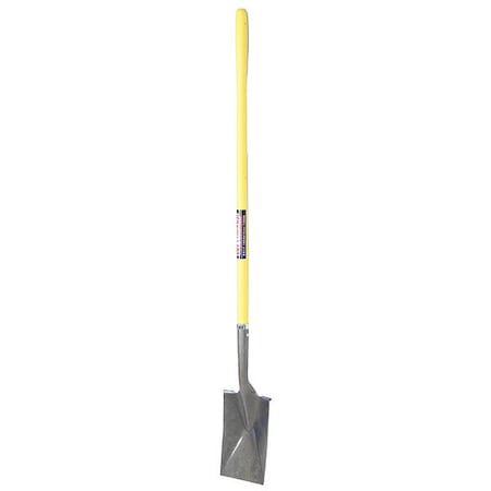 Westward Garden Spade Shovel, 14 ga Not Applicable Blade, Steel Blade, Rear Rolled Step, 46 -3/4 in L Yellow 12V168