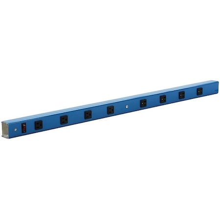 Benchpro Power Strip, 8 Outlet(s) Blue A8-66