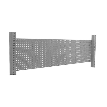 Benchpro Pegboard Backwall, 72 W x 2 D x 14 H, Gray PB72 G