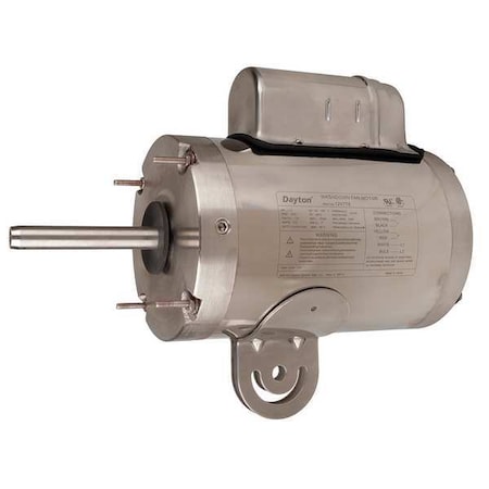 Dayton Washdown Motor, PSC, TEAO, 1/2 HP, 1075 rpm 12V775